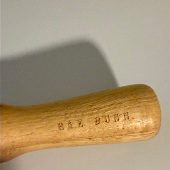 Rae Dunn White Ceramic Rolling Pin with Black Text - Picture 3 of 11